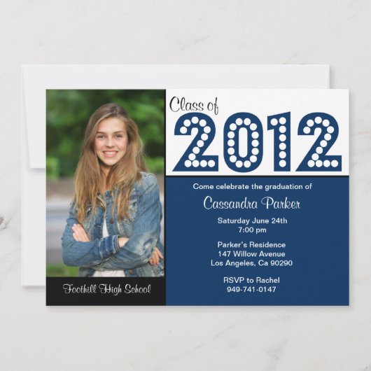 2012年の卒業のクラスは2013年の間スクロールします 招待状 (正面)