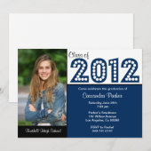 2012年の卒業のクラスは2013年の間スクロールします 招待状 (正面/裏面)