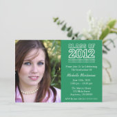 2012年の卒業の学校代表のクラス(緑) 招待状 (スタンド正面)