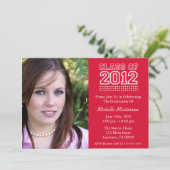 2012年の卒業の学校代表のクラス(赤い) 招待状 (スタンド正面)