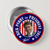 2012年の大統領にリック・ペリーの投票 缶バッジ (正面&裏面)