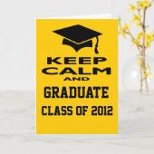 2012年の挨拶状の穏やかな、大学院のクラスを保って下さい カード (黄色い花)