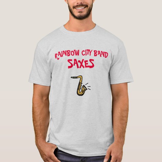 2012年の虹都市バンドサクソフォーンのTシャツ Tシャツ (正面)