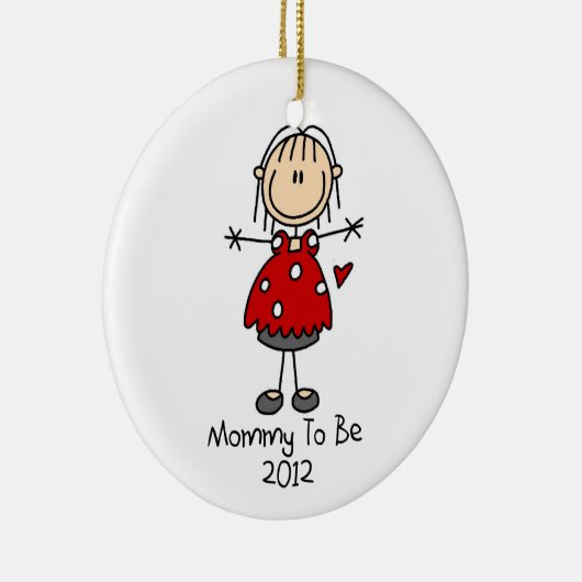 2012年の記念品のオーナメントと日付を記入されるべきお母さん セラミックオーナメント (右)