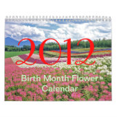 2012年の誕生月のカレンダー カレンダー (カバー)