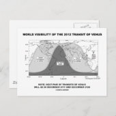 2012年の金星の通過の世界の可視性 ポストカード (正面/裏面)