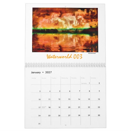 2012年のAleagraphのカレンダー カレンダー (1月 2027)