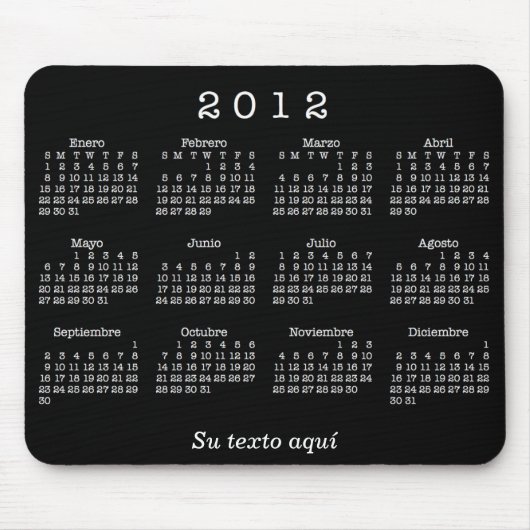 2012年のCalendario Españoles マウスパッド (正面)