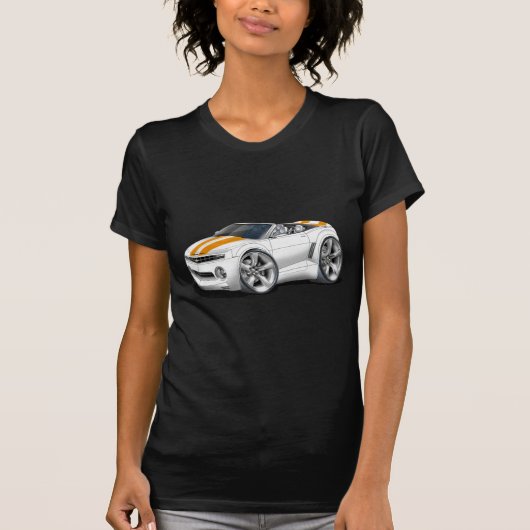 2012年のCamaroの白オレンジコンバーチブル Tシャツ (正面)