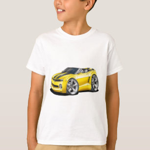 2012年のCamaroの黄色黒いコンバーチブル Tシャツ