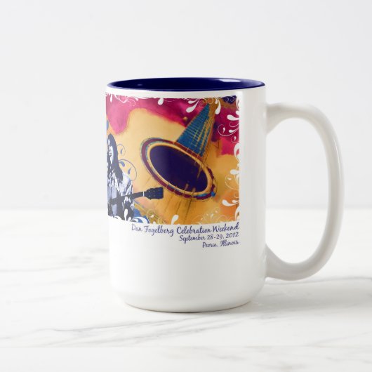 2012年のDFのお祝いの週末のギターのマグ ツートーンマグカップ (右)