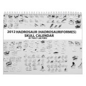 2012年のHADROSAUR (HADROSAURIFORMES)のスカルのカレンダー カレンダー (カバー)