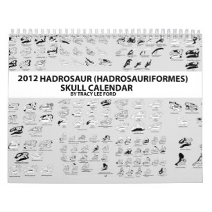 2012年のHADROSAUR (HADROSAURIFORMES)のスカルのカレンダー カレンダー