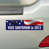 2012年のRick Santorum バンパーステッカー (車上)