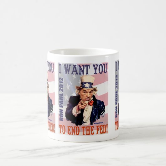 2012年を食べ物を与えられるロン・ポールの終わりの コーヒーマグカップ (中央)