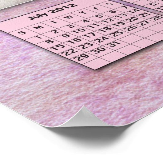 2012年カレンダー妖精のための小さな女の子のポスター ポスター (角)