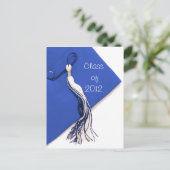 2012年クラスのブルーキャップ卒業はがき 案内ポストカード (スタンド正面)