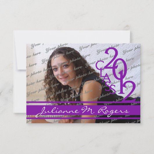 2012年クラス写真紫 招待状 (正面)