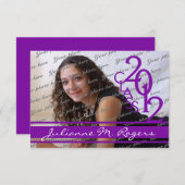 2012年クラス写真紫 招待状 (正面/裏面)