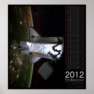 2012年スペースシャトル・エンデュランスカレンダー ポスター