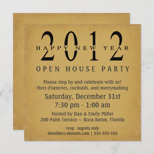 2012年ニューイブオープンハウスヴィンテージ招待状 招待状 (正面/裏面)