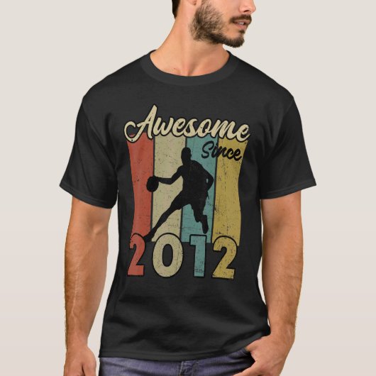 2012年以素晴らし来10誕生日バスケットボール10年 Tシャツ (正面)