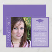 2012年伝統的卒業式クラス（紫） 招待状 (正面/裏面)