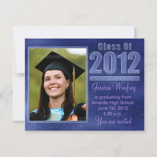 2012年写真卒業発表 招待状 (正面)