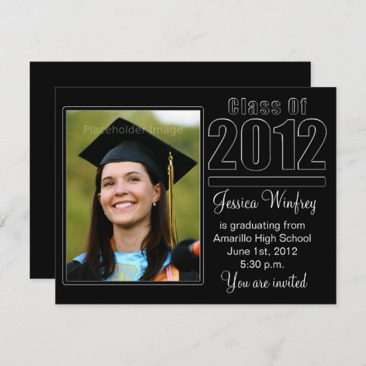 2012年写真卒業発表 招待状 (正面/裏面)