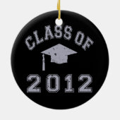 2012年卒業のクラス-灰色2の セラミックオーナメント (裏面)