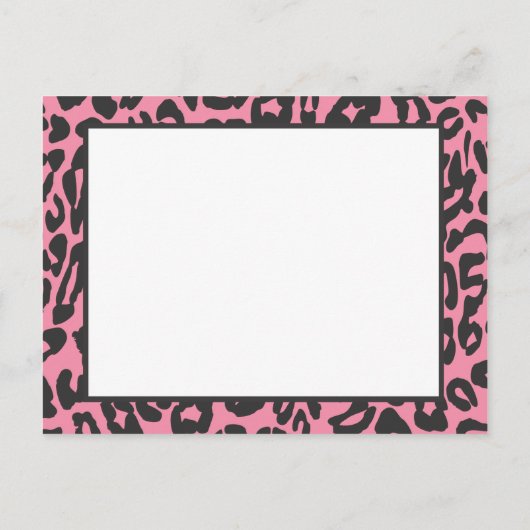 2012年卒業はがきのピンクヒョウのクラス 案内ポストカード (裏面)