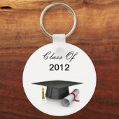 2012年卒業キーチェーンのキャップおよびディプロマクラス キーホルダー (正面)
