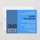 2012年卒業パーティー·グラフィック·ブルーの招待状 招待状 (裏面)