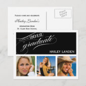 2012年卒業招待状はがき インビテーションポストカード (正面/裏面)