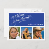 2012年卒業招待状はがき インビテーションポストカード (正面/裏面)