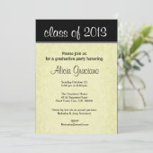 2012年卒業桃ダマスクテンプレート 招待状 (スタンド正面)