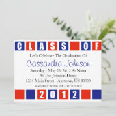 2012年卒業生招待状（青/赤の箱） 招待状 (スタンド正面)