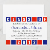 2012年卒業生招待状（青/赤の箱） 招待状 (正面/裏面)