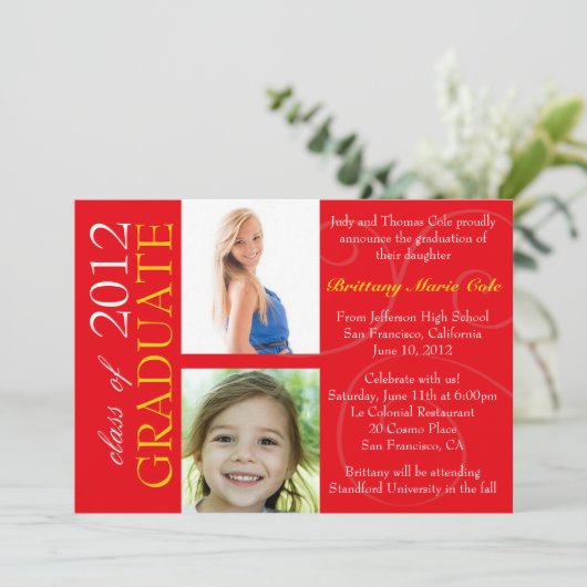 2012年卒業発表等 招待状 (スタンド正面)