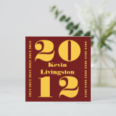 2012年卒業赤金ゴールド広場招待状 招待状 (スタンド正面)