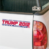 2012年変実在更用トランプ バンパーステッカー (トラック上)