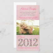 2012年夏季花ズクラス卒業フォトカード 案内状 (正面/裏面)