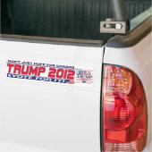 2012年大統領用トランプ バンパーステッカー (トラック上)