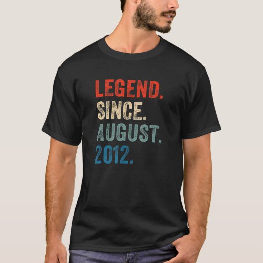 2012年威厳がある10歳の誕生日からの伝説 Tシャツ (正面)