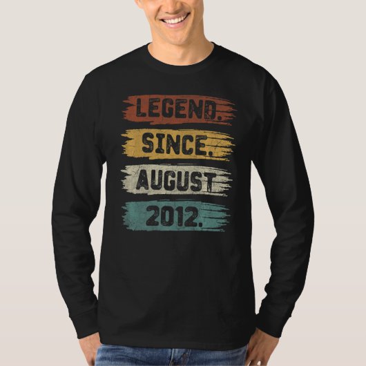 2012年威厳がある10歳の誕生日からの伝説 Tシャツ (正面)