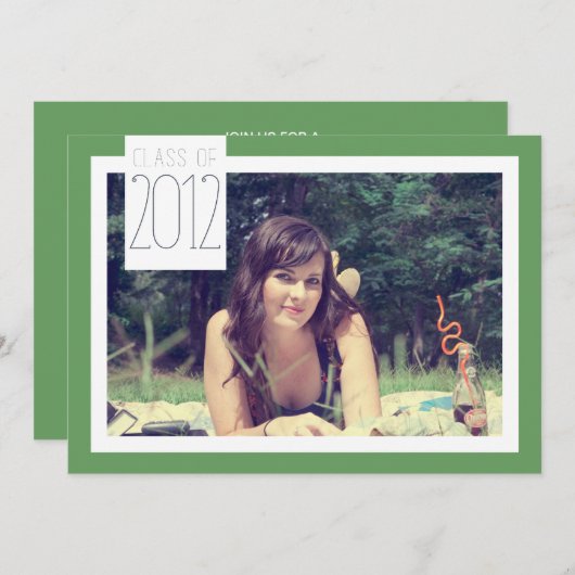 2012年度卒業お祝い 招待状 (正面/裏面)