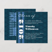 2012年度 ブルーとホワイトのデザインを任意の年度に変更 案内状 (正面/裏面)