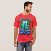 2012年生まれの11歳の誕生日おめでとう コミック風 Tシャツ (正面フル)