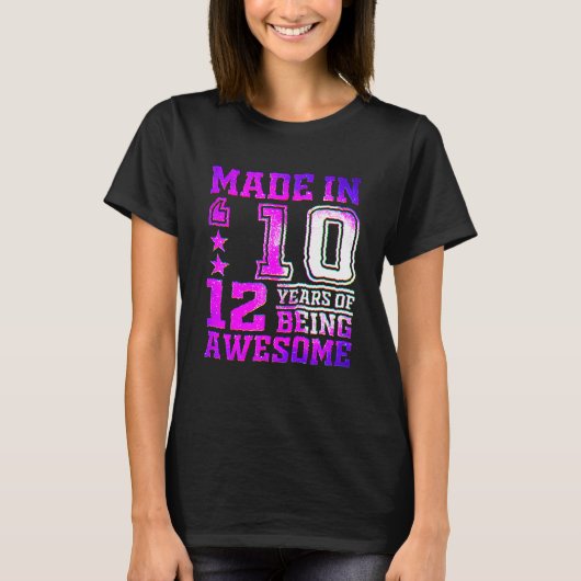 2012年生まれの12歳の女の子のための誕生日ギフト Tシャツ (正面)
