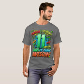 2012年生まれ コミック風 11歳の誕生日 Tシャツ (正面フル)